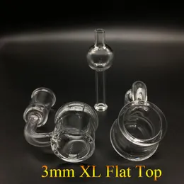 3XL Flat Top Evan Shore Quartz Banger + glass Cap 10mm 14mm 18mm Male Female Quartz Banger Nails For Glass Bongs