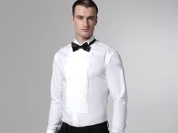 High Quality white wedding Bridegroom shirts Hot sale long sleeves formal party prom men shirts High quality groomsmen evening shirts NO:02