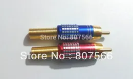 100 st High Quality Gold RCA Male Plug Lödljud Audio Video Adapter Connectors