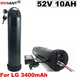 14 Serie 52V 10ah elektrisk cykelbatteri för LG 18650 Cell 52V E-Bike Lithium Batteri för 250W 350W 800W Motor med 2A laddare