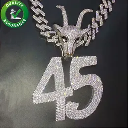 Mens Iced Out Hip Hop Chain Pendants Luxury Designer Necklace Hiphop Jewelry Women Bling Diamond Cuban Link Tennis Chains Rapper Accessories