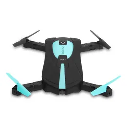 JDRC JD-18TX WiFi FPV Foldable RC Quadcopter with 2MP Wide Angle HD Camera Altitude Hold Mode RTF - Cyan