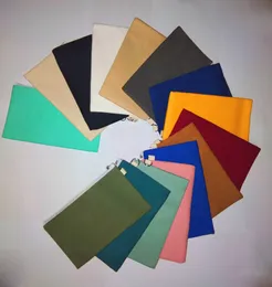50 Stück DIY-Damen-Kosmetiktaschen, blanko, einfarbig, gelb, lila, blau, Baumwoll-Canvas, Größe 19,5 x 11 cm