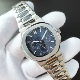 4 Colors High Quality Watches Mechanical Automatic Men Watch Moon Phase 24H Stainless Steel All Functions Work 40.5mm