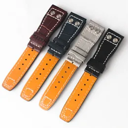 IWC 큰 파일럿 시계 밴드 267C를위한 새로운 시계 밴드 22mm Real Cow Genuine Leather Watch Band Strap Belt