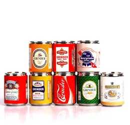 O mais recente estilo criativo de latas de 56x40mm tamanho fumador de fumaça de metal de zinco alosher suporta logotipo personalizado