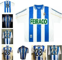 Fani TOPS TES RETRO LA CORUNA Jerseys Deportivo 11 Turu Flores 1999 2000 Soccer Vintage Football Shirt 9 Pauleta 7 Makaay Fernando Futebol Calcio J240309