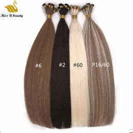 짙은 갈색 금발의 백금 색상 hairextensions 손으로 만든 헤어 번들 수작