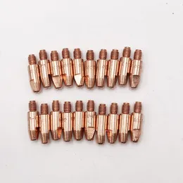 20PCS M6x28mm 0.8 0.9 1.0 1.2 ميغ بندقية من طراز ميغ لحام ميغ الشعلة مستهلكات 24KD 25AK E-النحاس Cucrzr الاتصال طرف