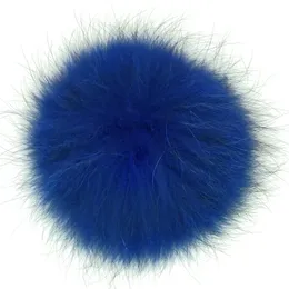 本物の毛皮のアライグマポンアクセサリーニットキャップ冬の帽子のための英国人の豪華なボール