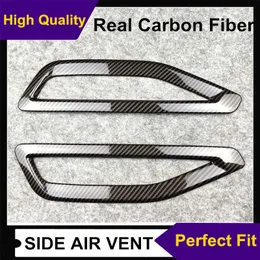 A Pair For BMW X5 G05 Real carbon fiber car side air vent sticker accessories