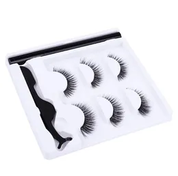 New Arrival Handmade Fake Lashes Samoprzylepny Eyeliner + Peezer 3 pary rzęsy Zestaw 4 modeli Dostępne przedłużenia fałszywych rzęs