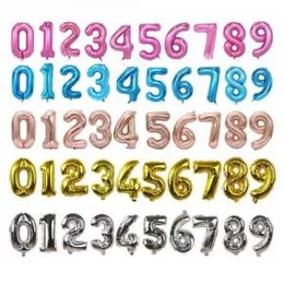 40 inch Number Foil Helium Balloon Rose Gold 5 Colors Birthday Party Celebration Decoration Balloons OOA6261