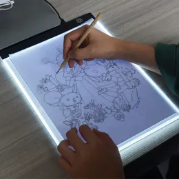 Placa de desenho A4 LED que escreve a caixa de luz da pintura Caixa de luz USB Copyboard em branco para a ferramenta de pintura