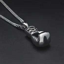 Fashion- Hip Hop Necklace Jewelry Stainless Steel Boxing Gloves Pendant Necklace With 60cm Gold Cuban Chain