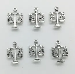 50 adet / grup Terazi Terazi Charms Kolye Retro Takı Aksesuarları DIY Antik gümüş Kolye Bilezik Küpe Anahtarlık 22 * ​​18mm