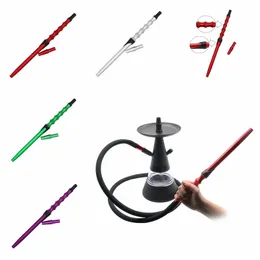 Novo Agradável Colorido Liga De Alumínio Lidar Com Bocal Dica Boca Haste Para Diâmetro Interno 12 MM Hookah Shisha Tubulação De Fumar Mangueira de Silicone