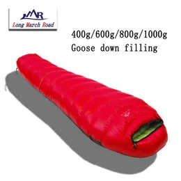 LMR Ultralight Waterproof Comfortable White Down Filling 400g/600g/800g/1000g Can Be Spliced Sleeping Bag Sac De Couchage
