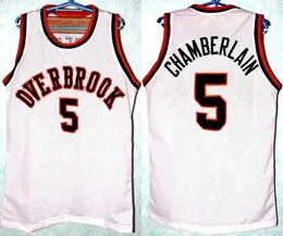 Wilt Chamberlain 5 Overbrook Panthers High School Retro Basketball Jersey Masculino Ed Número Personalizado Nome Jerseys