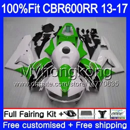 Injektion + Tank för Honda CBR600 RR Grön Vit 2013 2014 2015 2016 2017 274HM.29 CBR 600 RR CBR 600RR F5 CBR600RR 13 14 15 16 17 FAIRING