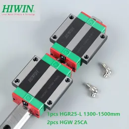 1 sztuk Oryginalny Nowy HiWin HGR25-1300MM / 1400mm / 1500mm Rail / Guide / Guide + 2 sztuk HGW25CA / HGW25CC Kołnierz Liniowy Wózek do Routera CNC