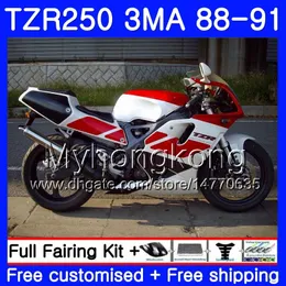 Kit för Yamaha Light White Red TZR250RR TZR-250 TZR 250 88 89 90 91 Body 244HM.27 TZR250 RS RR YPVS 3MA TZR250 1988 1989 1990 1991 Fairing