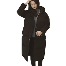 編まれたポリエステル黒2019新しい到着のファッションスリム女性冬の綿の埋めた暖かい厚い女性コートロングコートパーカーレディース