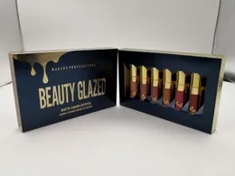 Original Beauty Glazed Gold Cosmetics Birthday Edition 6pcs Set Lipgloss Cosmetics Matte Lipstick Lipstick Lipgl Lip Gloss Kit Dhl Free