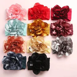 Hot Sale Flower Baby Headbands Soft Nylon Girls Designer Headbands Nyfödd Designer Head Bands Designer Hårtillbehör