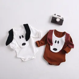 Infant Girls Cartoon Romper 2019 New Autumn Dogs Long Sleeve Baby Boys Jumpsuit Fashion Toddler Cotton Onesie Y2577