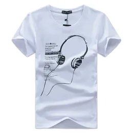 Free shipping 2019 new summer men fashion casual big size short sleeve headset T-shirt size S-5XL cheap wholesale