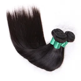 Virgin Human Hair Brasilian Bundles 120g 3st Peruanska rakt hårväv naturliga färg Hårförlängningar