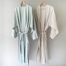 7 Colors.women Sleepwear Pamas Robes.breathable Shower Spa Linen Night Bathrobes Sleep Nightgown Robe Dressing Gown