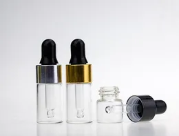1ml 2ml 3m 5ml Clear Glass Essential Oil Dropper Bottles High Quality Mini Empty Eye Dropper Perfume Cosmetic E Liquid Sample220T