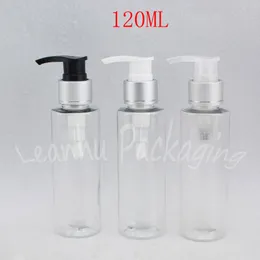 120 ml transparente flache Schulter-Plastikflasche, 120 CC Shampoo/Lotion-Unterabfüllung, leerer Kosmetikbehälter (40 Teil/Menge)