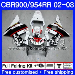 BODY DO HONDA CBR900RR CBR 954 RR CBR954RR 02 03 CBR900 RR 280HM.52 Cowling Hot Black CBR 900RR CBR954 RR CBR 954RR 2002 2003 Zestaw targowy