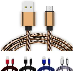 Fast Type c Micro Braided fabric metal alloy usb cable wire for samsung s8 S10 note 8 huawei xiaomi 3ft 6ft 10ft