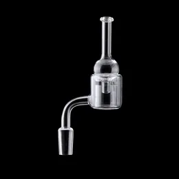 Quartz Thermal Banger Paznokci z Universal Ball Glass Cap Cap 10mm 14mm 18mm Podwójna rura Quartz Banger Zestawy do wiertników