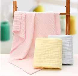 Wasoyoli Baby Swaddles 120 * 120 cm 100% Seersucker Muzylin bawełna 6 warstw noworodka Kołdry dziecięce koce miękkie kąpiel