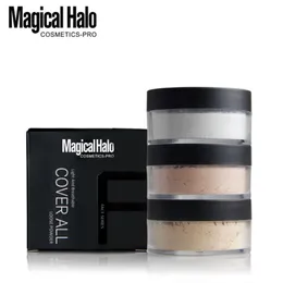 Drop Ship 6 st Magical Halo Smoot Loose Pulver Makeup Transparent Finishing Pulver Vattentät Kosmetisk För Face Finish Inställning med puff