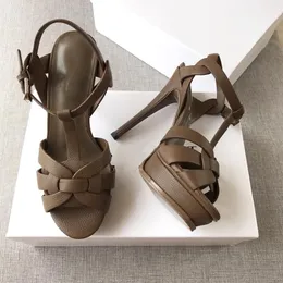 Nowe letnie buty kobieta Tribute sandały t-strap bardzo wysokie sandały na platformie designerskie slajdy sandały damskie Party klasyczne buty