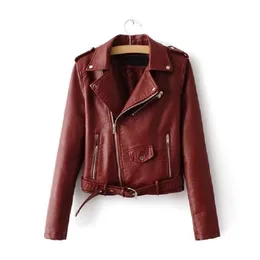2019 Lika Rulla New Spring Fashion Good Quality Ladies Basic Street Women Short Pu Leather Jacket T190817