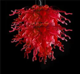 Lampade a sospensione in vetro di Murano rosso Lampadari in cristallo antico con certificato CE / UL Luce decorativa a LED a risparmio energetico