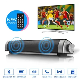 Soundbar, kabelloser Subwoofer, Bluetooth-Lautsprecher, verbesserter Lautsprecher mit TV-Fernbedienung, TF-Karte, Familie, tragbarer Innenlautsprecher