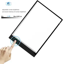 A4 LED Desenho Tablet Digital Gráficos Pad USB LED Caixa de Luz de Caixa de Cópia da Cópia Arte Eletrônica Pintura Gráfica Escrita Tabela DLH372