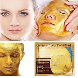 Gold Mask Sheet Maschera per il viso al bio-collagene Maschere per il viso idratanti Fogli in polvere Cura della pelle