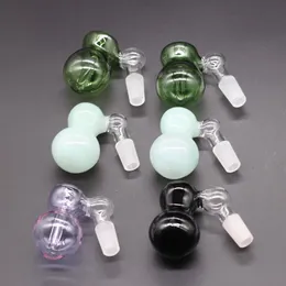 Vattenpipor Färgglada askfångarskålar av glas med hane 10 mm 14 mm 18 mm gemensamma bubblare och kalebas Perc askfångarskålar