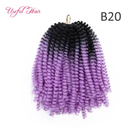 Wiosna Twist Crochet Braid Hair Extension PreduWsted Ombre Blondynki Bouncy Marley Twist Crochet Braids Extensions Włosy Marley 2021 Moda