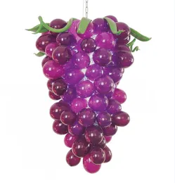 カスタムランプヨーロッパの手ブローシャンデリアライトアラビアブドウ形紫ステンドグラスチャンデリアランプ