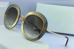 Luxury-Fashion Designer Solglasögon 262 Retro Runda Ljusfärgad Ram Högkvalitativ Twist Flätat Ben UV400 Lens Populära Skydd Eyewear